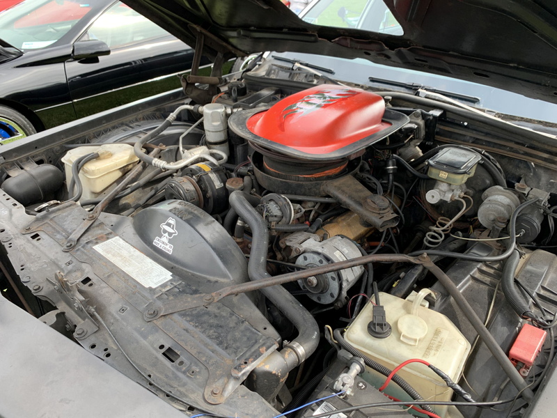 I- I don’t know. A Caddy with an Olds engine and Trans Am shaker